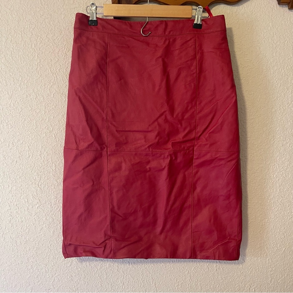 Elegant Red Women's Skirt‎ by RZR leather collections